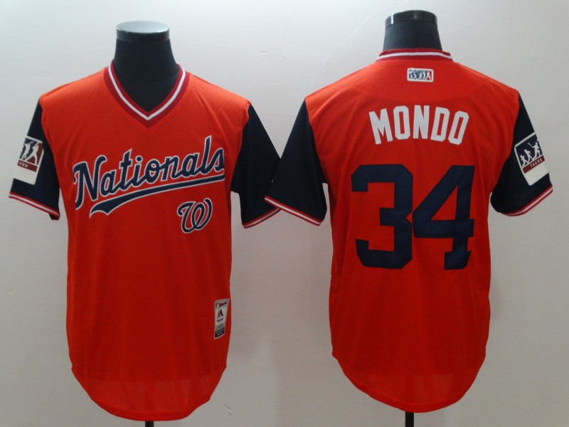 2018 Men Washington Nationals #34 Mondo red New Rush Limited MLB Jerseys